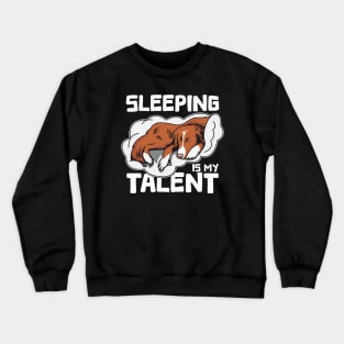 Funny Toller Nova Scotia Duck Tolling Retriever Sleeping Is My talent Crewneck Sweatshirt